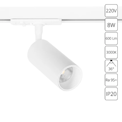 Трековый светильник Arte Lamp AERO A1335PL-1WH
